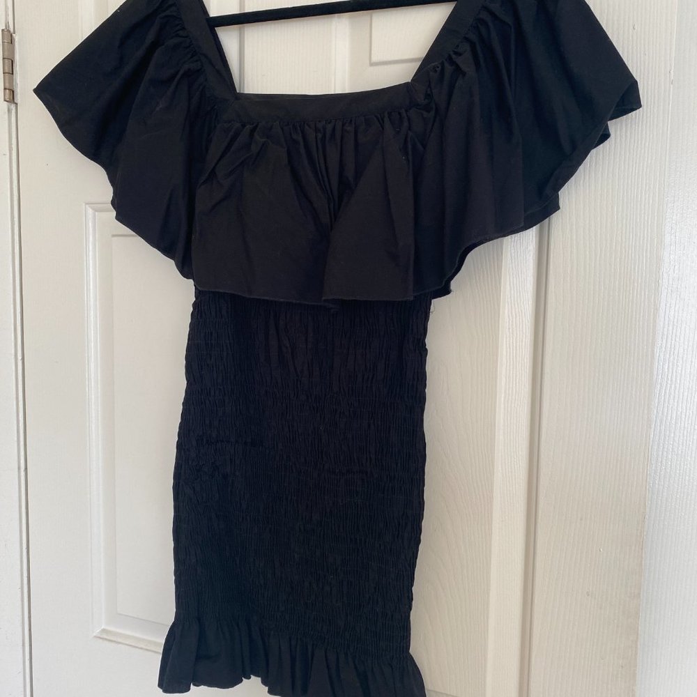 Solid and Striped Ruffle Dress - Picture 5 of 7
